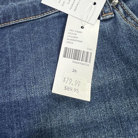 Lane Bryant Jeans Womens 26 Blue Mid Rise Boyfriend Embellished Denim NWT $90 - Picture 8 of 13